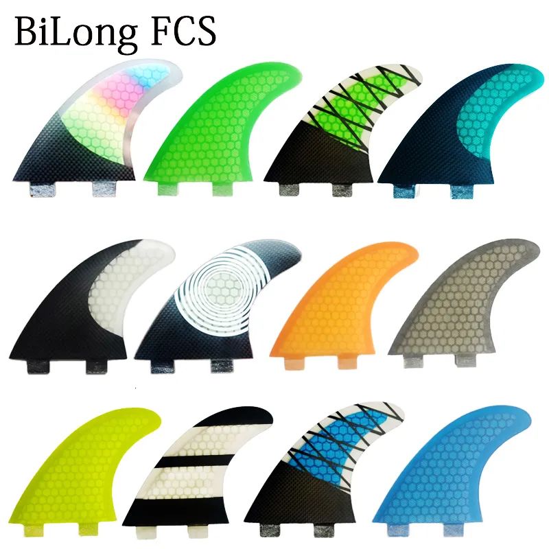 كاياك الملحقات Bilong FCS FINS Surfboard FINS TWIN TRI FIN A مجموعة الأداء الألياف الزجاجية ذات حجم G5 مجموعة مع كربون M SUBIN