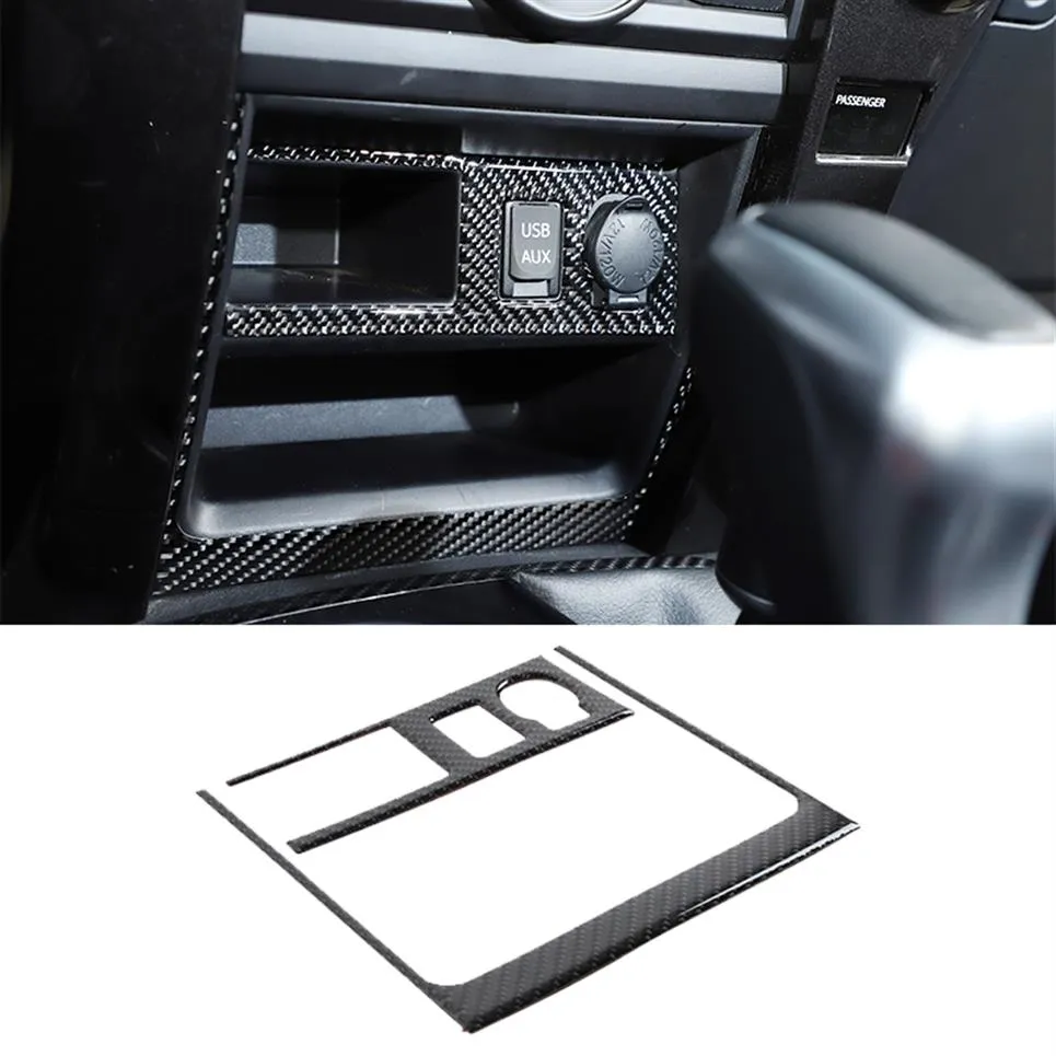 Koolstofvezel Auto Sigarettenaansteker Panel Decoratie Trim Voor Toyota 4Runner 2010 UP Auto-interieur Accessories213n