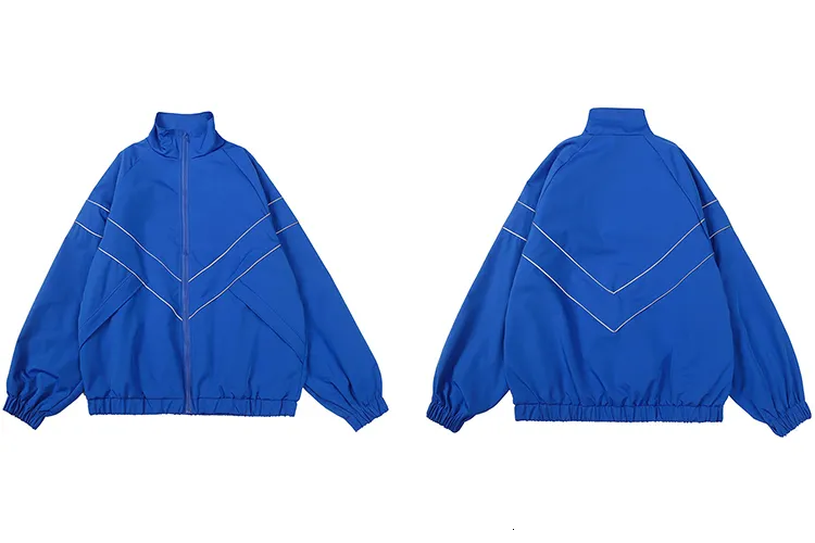 DHgate.com:Mens Reflective Striped Windbreaker Jacket, Hip DHgate.com:Mens Reflective Striped Windbreaker Jacket, Hip