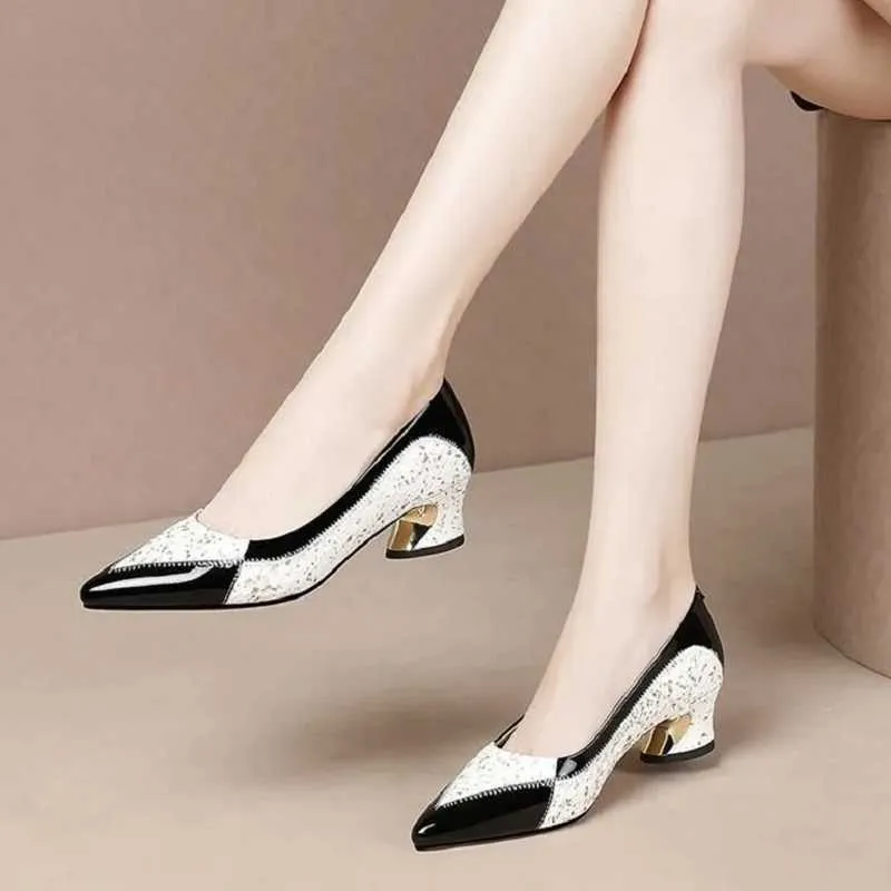 Escarpins Confort SOFFT En Cuir Noir - Taille 7 US - Talon 3 Pouces, Bout Ouvert - Occasion