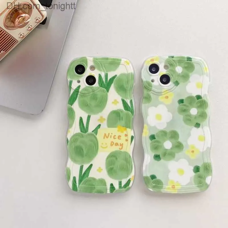 Casos de telefone celular onda coração amor impressão casos macios tpu para iphone 14 pro max 13 12 11 x xr xs 8 7 plus iphone14 flor borboleta estrela sorriso z230731