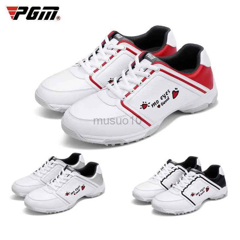 Altri prodotti da golf PGM Scarpe da golf impermeabili da donna Leggere morbide Traspiranti Scarpe sportive da campeggio all'aperto universali All-match White ShoesXZ144 HKD230727