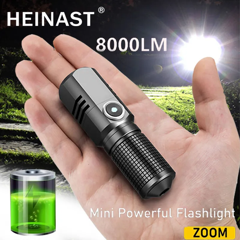 Mini Lampe Torche, Lampe de Poche Ajustable Zoomable, 3 Modes Lampe Torche  LED Ultra Puissante avec