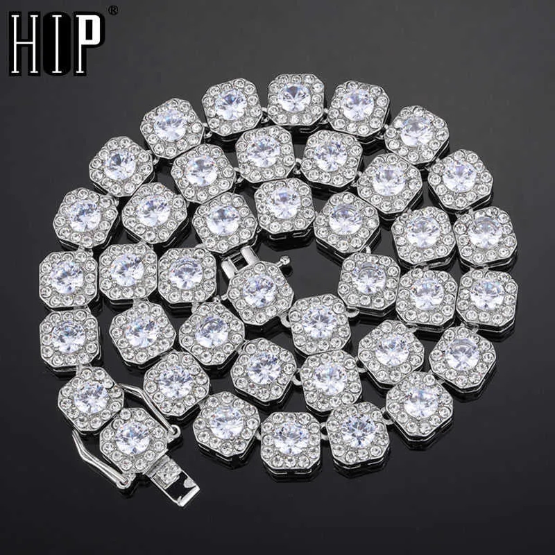 Hiphop 11mm bling zirconia crystal tenniskedja mens is av halsband armband strass choker för män kvinnor gåva smycken