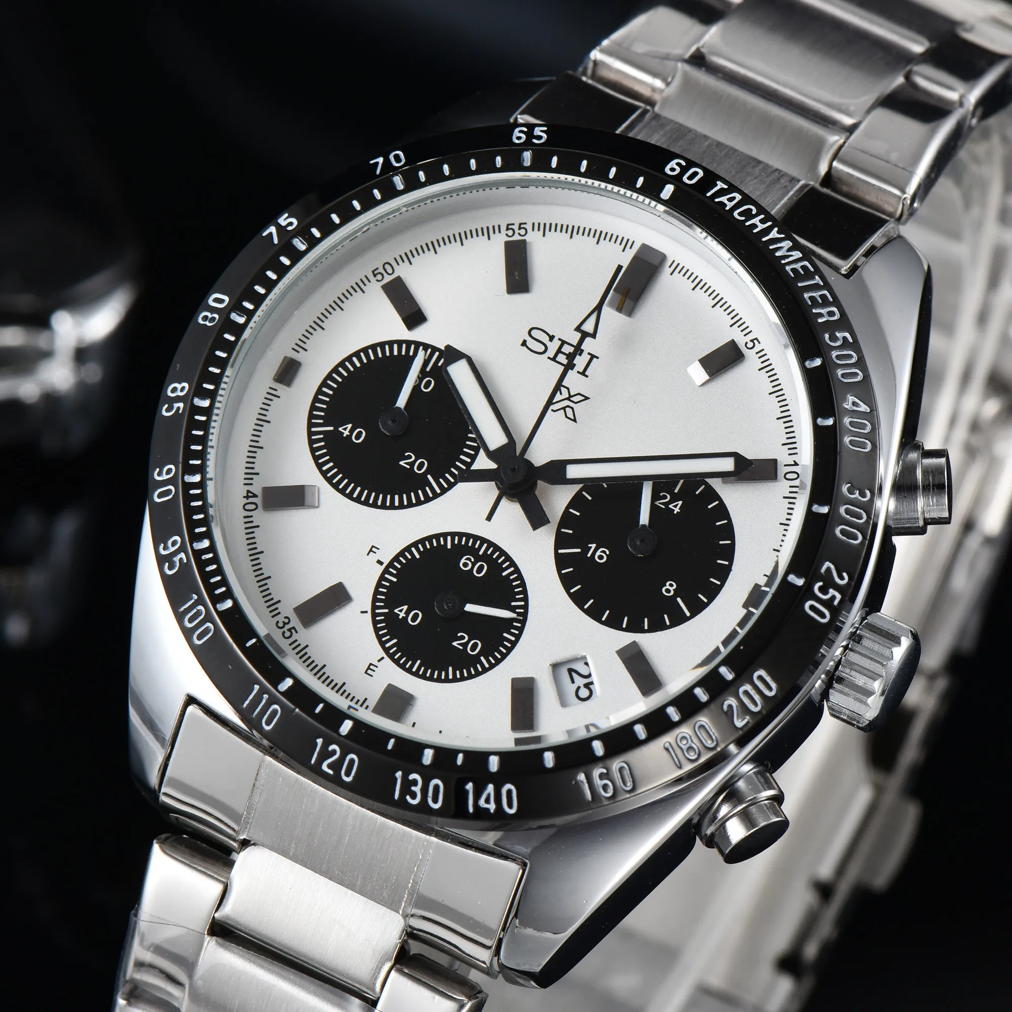 Haute Qualit Top Marque SEIKX X Series Montre Homme 39MM Cadran ceinture en acier Calendrier Multifonction Chronographe Lumineux Designer Mouvement