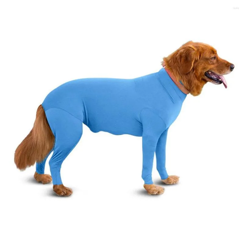 Dog Apparel Onesie Jumpsuit Shedding Suit Full Coverage Pet Recovery Bodysuit Cone Collar Alternative Anxiety Calming Shirt