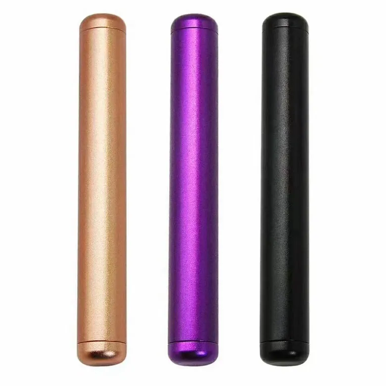 Cool Colorful Smoking Aluminio Hierba seca Tabaco Preroll Rolling Cigarette Cono Cigar Holder Stash Case Portátil Innovador Tubo de almacenamiento Sellado Tubo de bolsillo