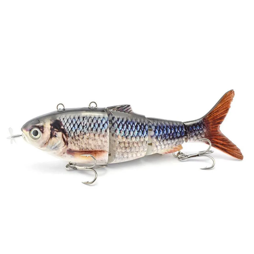 Robotic Swimming Lure With 4 Segments, Auto Electric Wobblers, Usb Dongle  Rechargeable, LED Light For Pike And Swimbait Fishing 230727 From Shu09,  $24.52