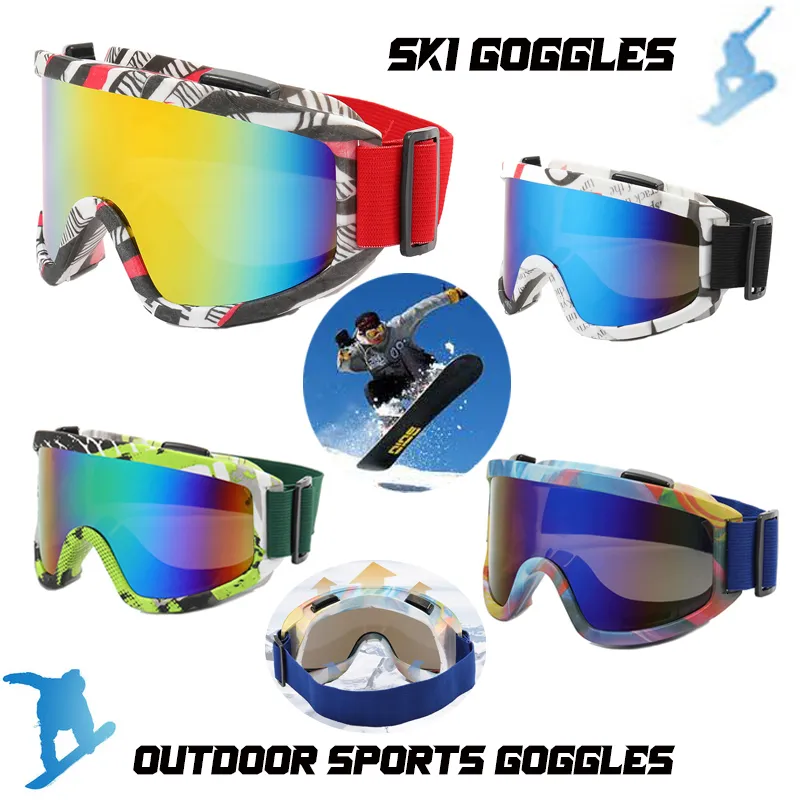 Lunettes de ski JSJM coupe-vent sport hiver simple planche Double lunettes d'extérieur Anti-buée anti-poussière hors route 230726