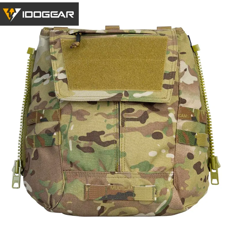 Outdoor Bags IDOGEAR Tactical Panel Zip on Pouch Military Backpack Plate Bag for CPC AVS JPC20 Vest 3531 230726