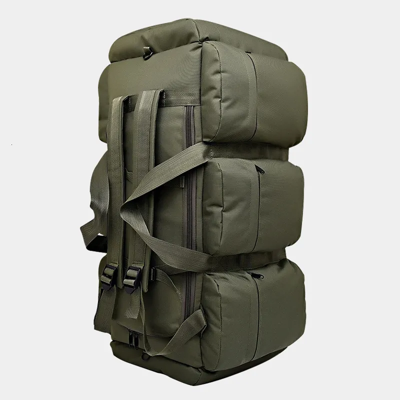 Sacos ao ar livre 100L Bagagem Grande Saco de Acampamento Mochila do Exército Homens Ombro de Viagem Caminhada Trekking Viagem Turista Militar Tático 230726