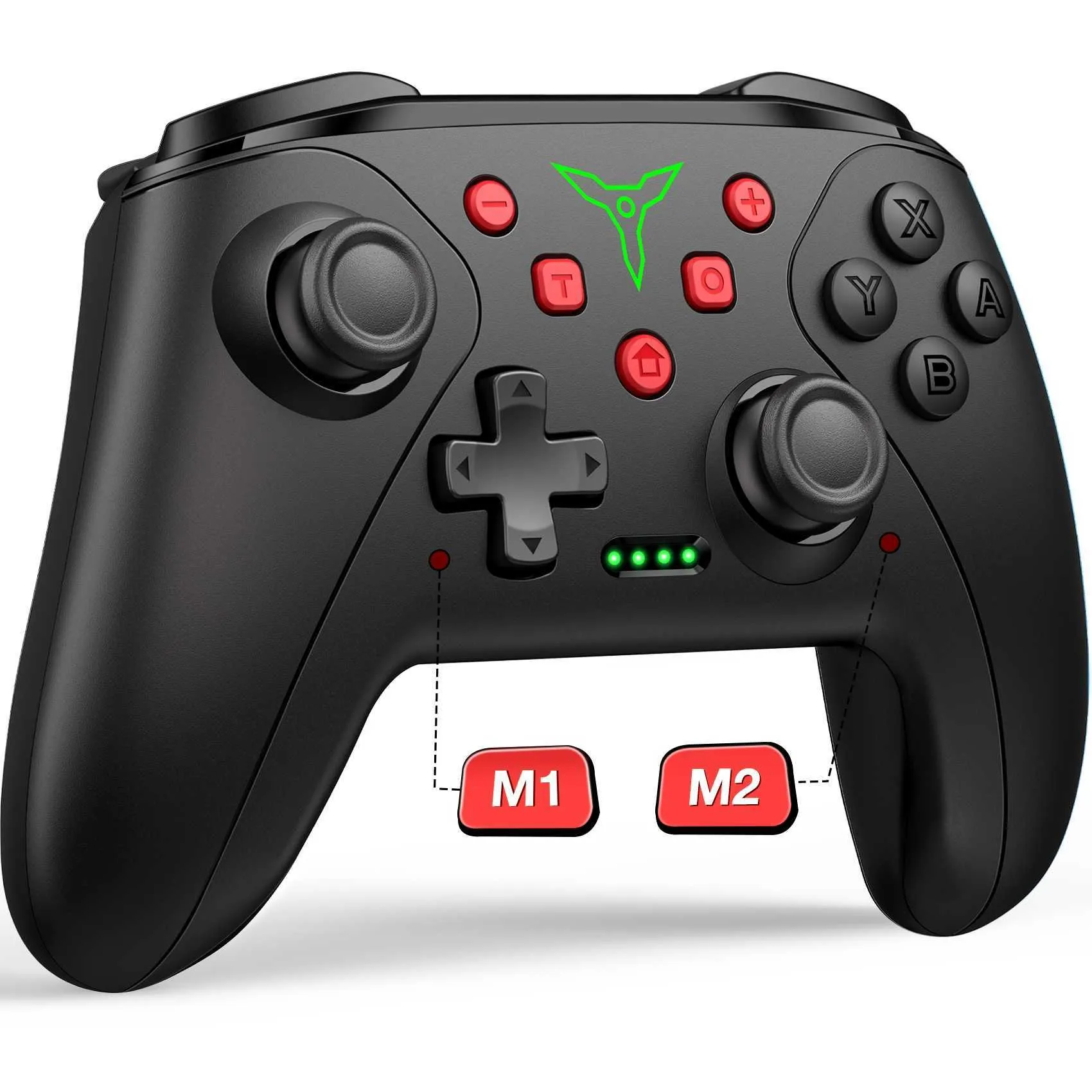 Manette sans fil pour Nintendo Switch, RegeMoudal Bluetooth Manette Switch  Pro, Switch controller avec Batterie Rechargeable/Turbo/6-Axis Gyro/Double  Moteur pour Switch Lite et PC