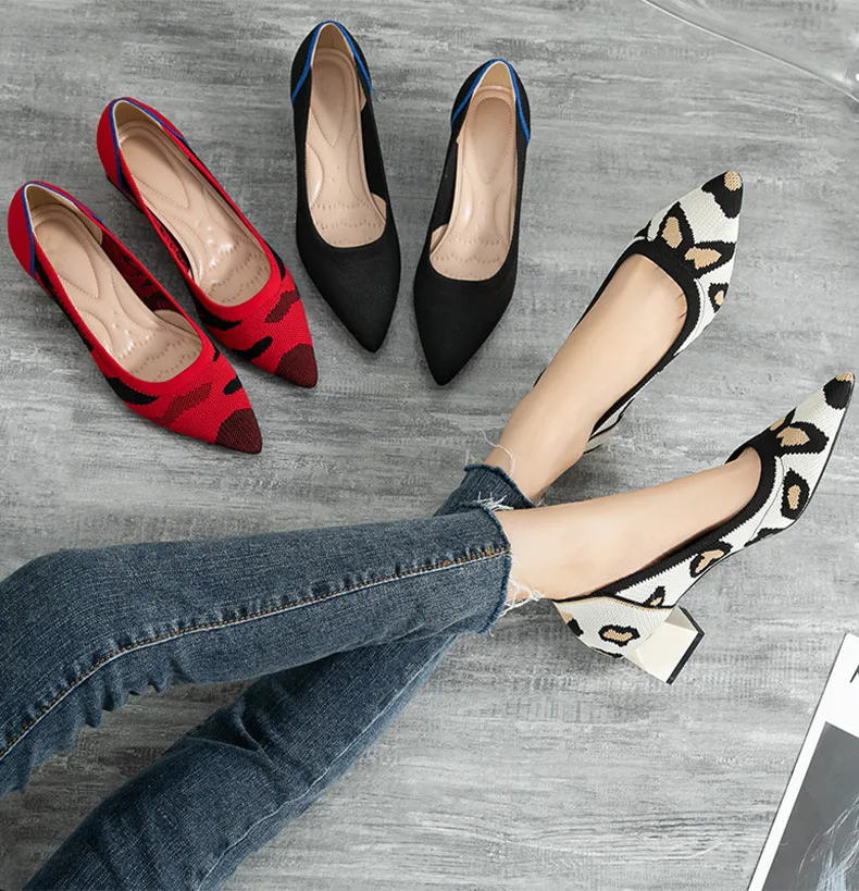 Breathable Woven Pointed High Heels For Women Large Size Ladies Navy Dress Shoes With Fashionable Square Heel Style 230726 From Pu06 13.07 DHgate.Com