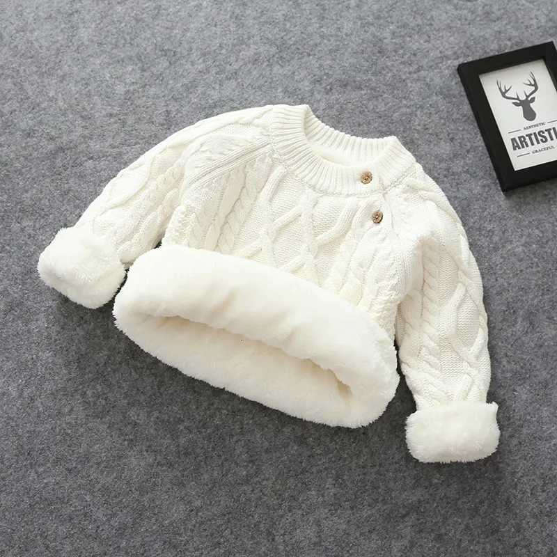 Familie Bijpassende Outfits Herfst Winter Kinderen Baby Jongens Meisjes Truien Cartoon Wollen Trui Peuter Kinderen Warme Trui Jas Vest Dikker Bovenkleding 230726