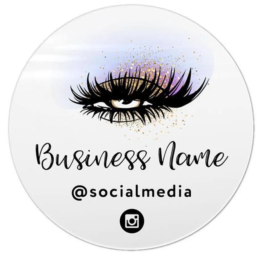 Lash Extensions Sticker Eyelash Extension Label Design Sticker, Eyelash Business Sticker ...