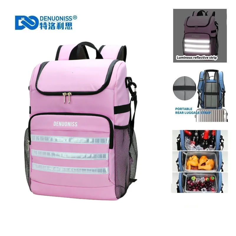 Kühlakkus/isotherme Taschen DENUONISS Damen Kühltasche Rucksack Picknick Thermal Essen Lieferung Eis Thermo Mittagessen Camping Kühlschrank Isolierte Packzubehör 230726