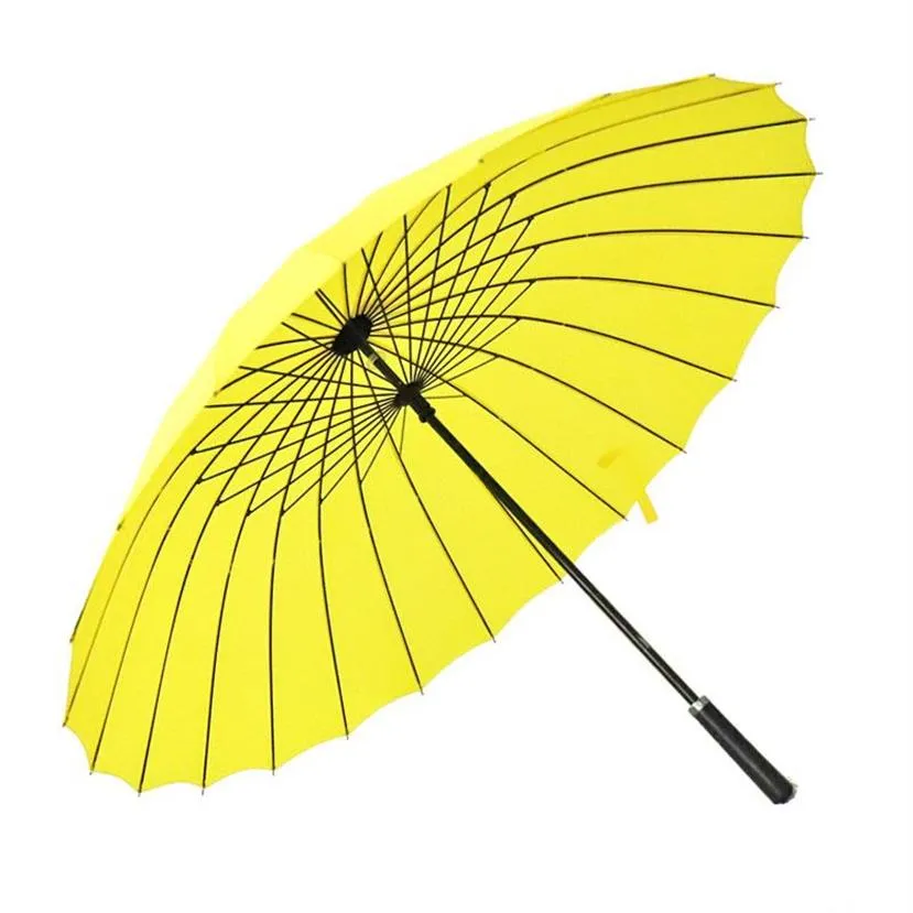Parasol duże kolorowe tęczowe parasol deszczowy Kobiety 24K WITRPOOF DŁUGO Uchwyt Wodoodporna moda Parasol 2021234Q