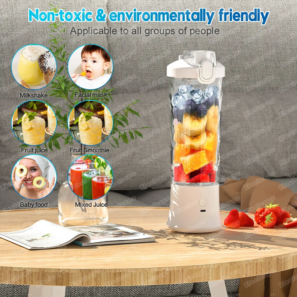 Juicers Portable Blender Mixer 600ML Electric Juicer Fruit Mini Blender 6  Blades For Shakes And Smoothies Juicer Sport Outdoor Travel 230726 From  Mang10, $32.9