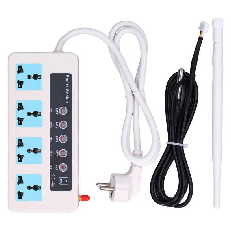 Smart Power Plugs 90-245V Smart Home Remote Control Plug SC4-GSM Smart Socket EU Plug Socket HKD230727