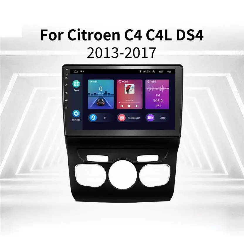 Bilvideoradio för Citroen C4L 2013-2017 Android HD 10 1 tum huvudenhet GPS Navigation Multimedia Player2389