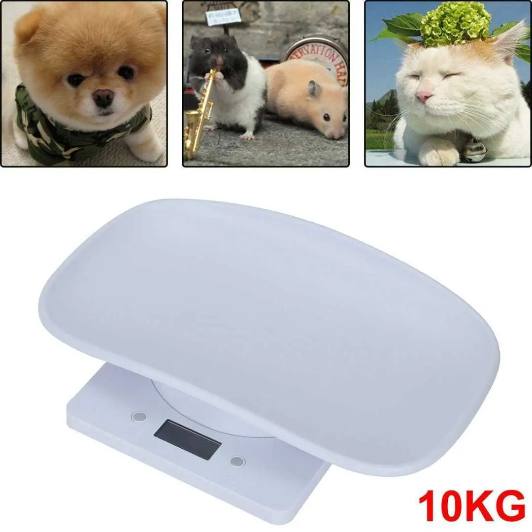 Skale gospodarstwa domowego 1PC Mini cyfrowa skala cyfrowej elektroniczna skala ważenia zwierząt skala dla dzieci dla miarowych kotów szczeniąt do 10 kg x0726