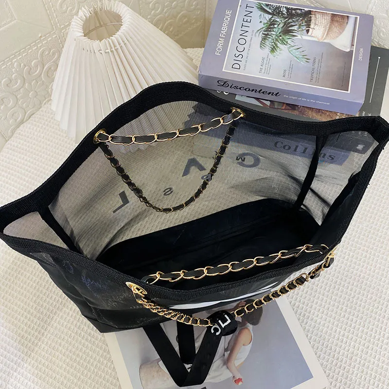 Bolsa de praia de designer de moda sacolas de férias bolsa de alta qualidade bolsas de luxo mulheres luxo crossbody bolsas de malha bolsa de compras de grande capacidade