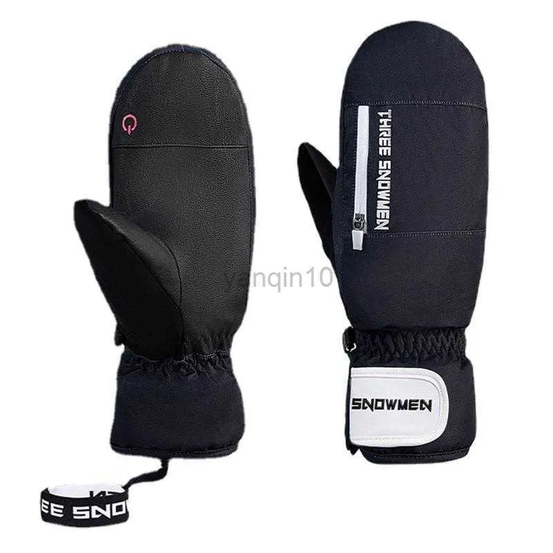 Gants de ski Gants de ski unisexes 2 doigts Gants de snowboard Motoneige Hiver Mitaines de ski Coupe-vent Gants de neige imperméables pour femmes hommes HKD230727