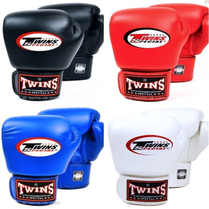 8 10 12 14 Oz Twins calci in pelle PU SANDA SANDA SANDA ALL'ALCENSIONE Black Boxing guanti uomini donne Guantes Muay Thai256r