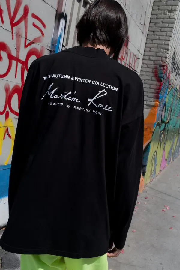 VIP【関税送料無料】希少 Martin Rose Funnel Neck L/S T-shirt Wholesale Vintage High Street Loose O Neck Comfort Colors