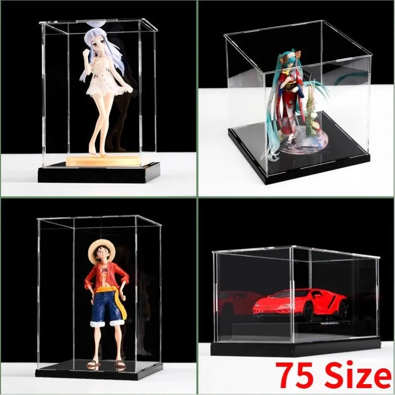 Voeding 75 maat Aangepaste acryl displaydoos Handgemaakt poppenmodel Blind Box Toy Transparante opbergdoos Display Stand Aangepaste maat