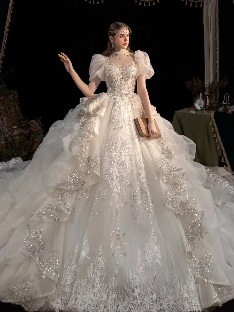 Sweetheart Crystal Beads Wedding Dress with Big Bow Back Custom Lace  Appliques Plus Size Bridal Party Gown from Dhgate A-Line Wedding Dresses -  price 1641.07