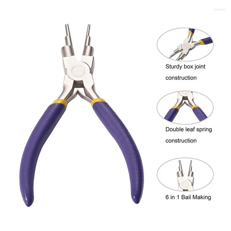 China Factory Iron Wire Looping Pliers, 6-in-1 Bail-Making Pliers