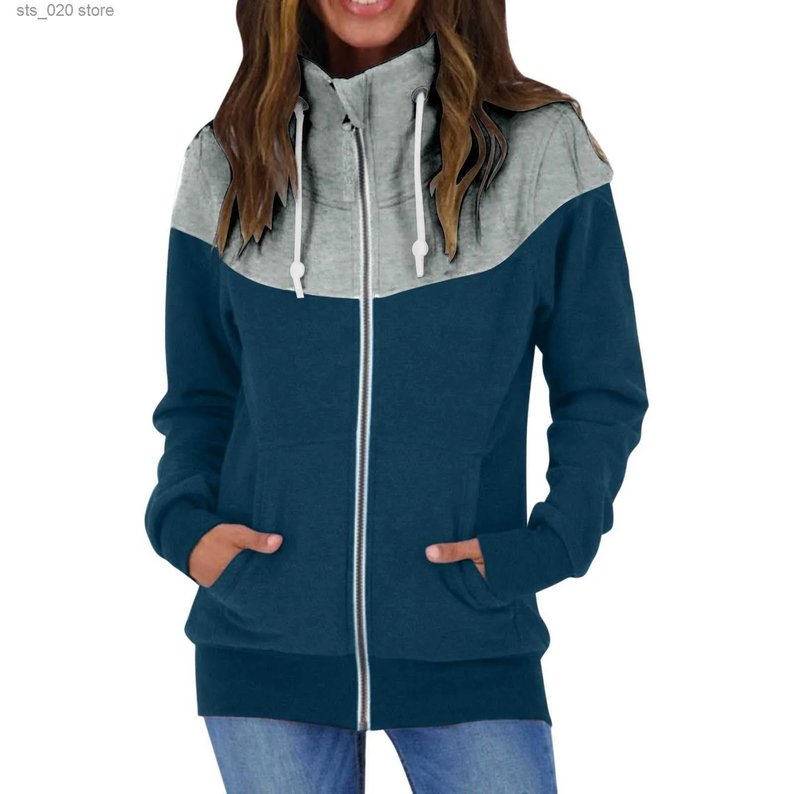 Dames Hoodies Sweatshirts Dames Fleece Jack Dames Herfst Winter Lange mouw Fleece Warm Hoodless Opstaande kraag Effen Kleur Zip Flanel Zip up Hoodie T230727