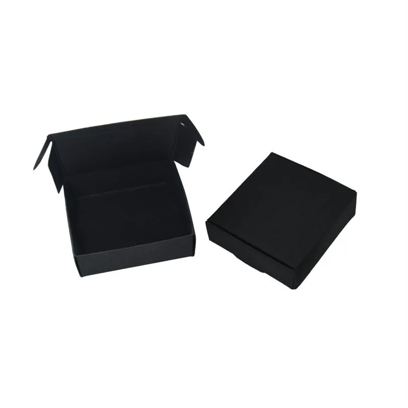 6 5 6 2 cm 50 Unids / lote Cartón de Regalo Negro Caja de Papel Kraft Fiesta de Boda Caja de Dulces Favores de Fiesta Cajas de Almacenamiento de Jabón Paquete de Joyería Box254s