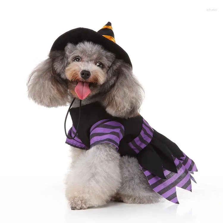 Hondenkleding Puppy Kerstmis Dierbenodigdheden Kleding Halloween Tovenaarspak Grappig Alternatief Gepersonaliseerde Kostuum Jumpsuit