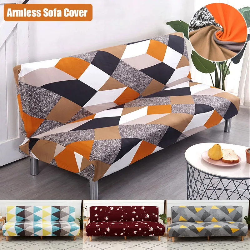 Stoelhoezen bedrukt patroon armloze bank bedekking stretch antidirty vouwstoel bed slipcovers bank covers elastische settee-beschermers 1 st 230727