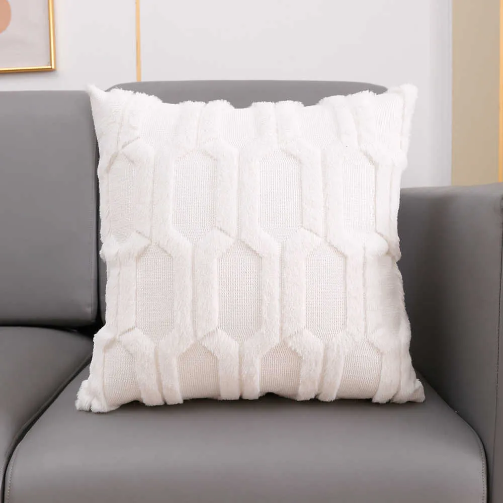 Kudde/dekorativ 1st mode tjock kudde täcker 30x50 45x45 cm dekor soffa täckning för livng rum case geometric plysch kudde täcken