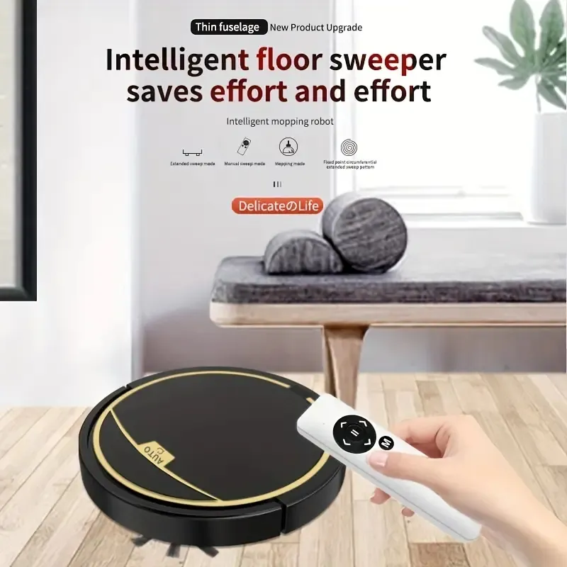 DHgate.com:3-in-1 Smart Robot Vacuum Cleaner - Black - Powerful Suction ...