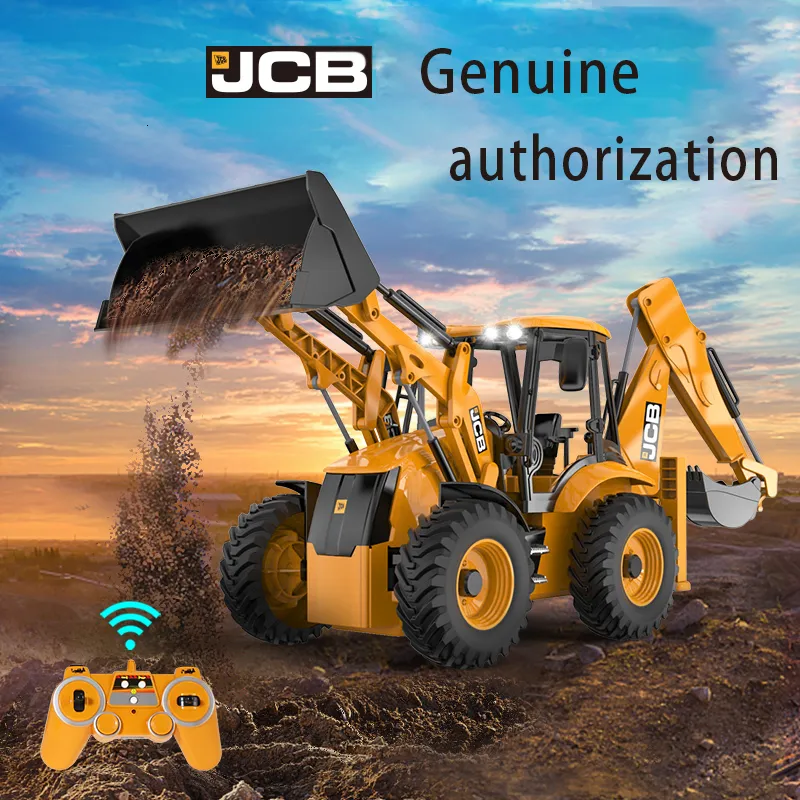 Электрический RC Car 2,4 ГГц 6 канал 1 24 RC Excavator Engineering сплав и пластиковый RTR для детей Рождественский подарок 230726