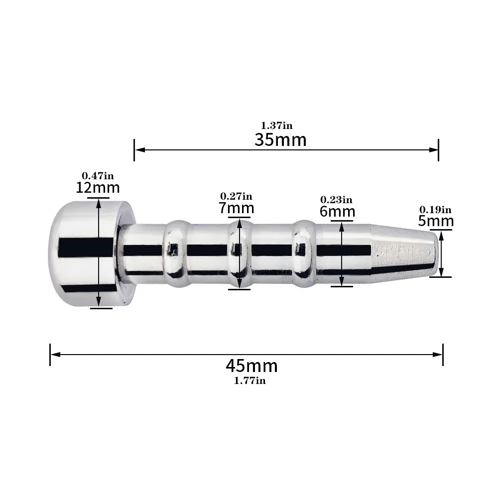 Gabbia di castità maschile corta in acciaio inossidabile da 40 mm con punte Anello anti-off Catetere uretrale cavo Suono Cockring curvo in metallo