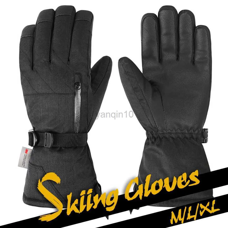 Лыжные перчатки Гобиго лыжные перчатки водонепроницаемые перчатки с сенсорным экраном унисекс сноуборд теплые тепловые перчатки снегоходы Снежный снег на открытом воздухе Hkd230727