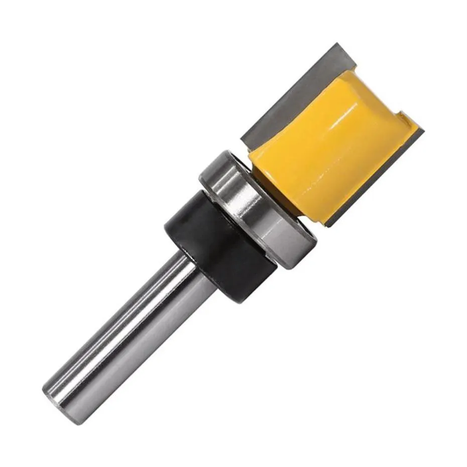 8mm Shank Template Trim Hinge Mortising Router Bit 45# steel Straight end mill trimmer Tenon Cutter forWoodworking 1pcs2591