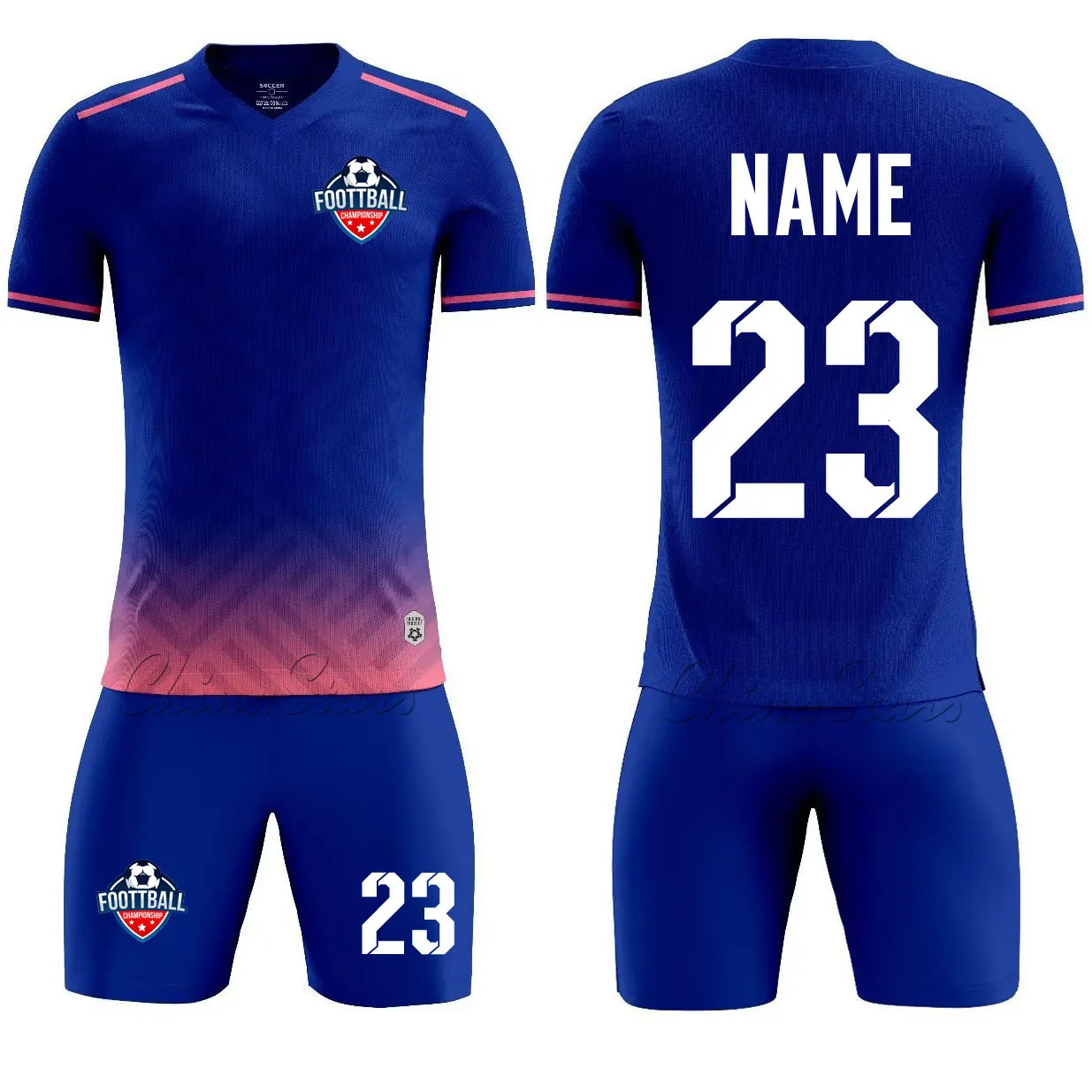 Outdoor Shirts Men Boys Soccer Kit Sets Youth Club Football Jerseys Quick Dry Soccer Tracksuit Survetement Sportswear Customized 230726