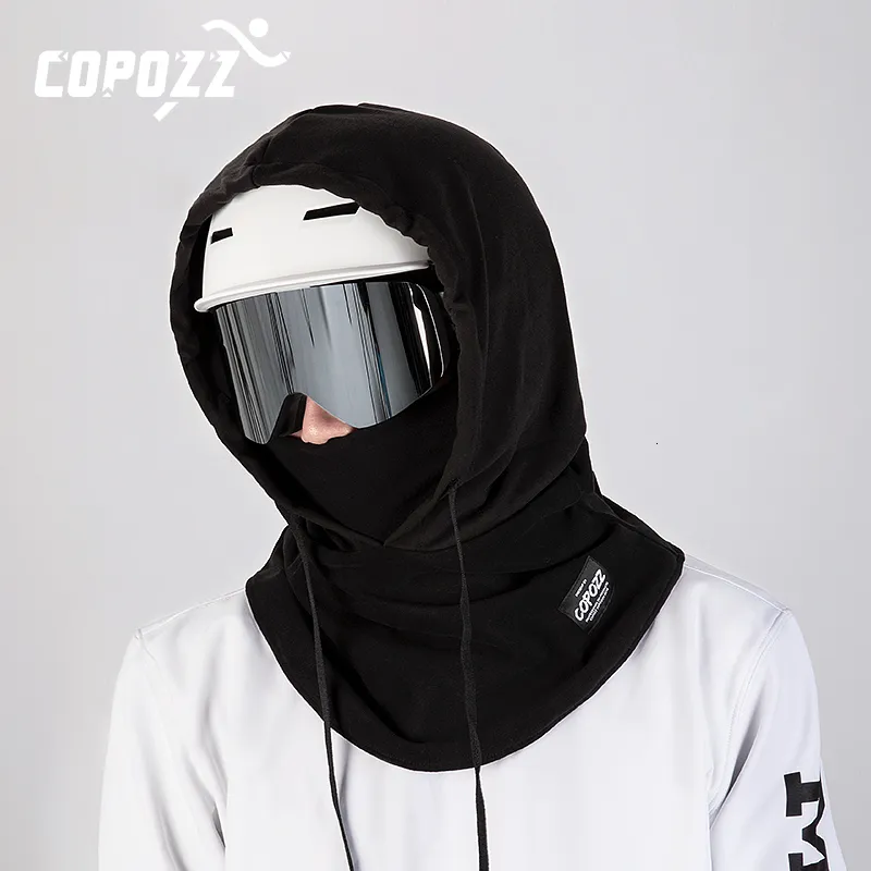 أقنعة Cycling Caps Copozz Winter Thermal Fleece Ski Mask Complete Face Head Coverings Hoodboard Divids Outdoor Sports Headgear Balaclava 230726