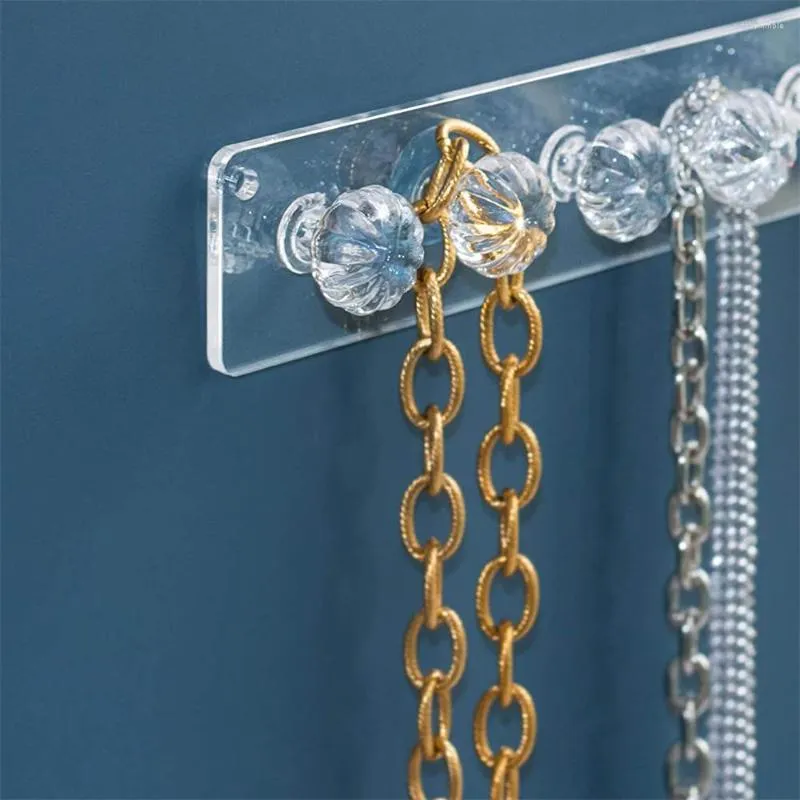 Acrylic Necklace Chain Adhesive Pouch Wall Mounted Storage Rack For Earrings And Necklaces MGB Nsparent Organizer For Women From Tobynimble 12.53 DHgate.Com