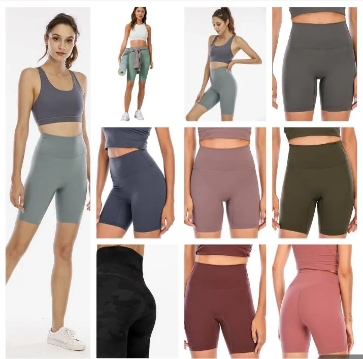 Pantalones cortos de Yoga para mujer, sin costuras, alineados, deportivos, de cintura alta, pantalones de 3 puntos, para correr, Fitness, gimnasio, ropa interior, mallas de entrenamiento, bolsillo interior