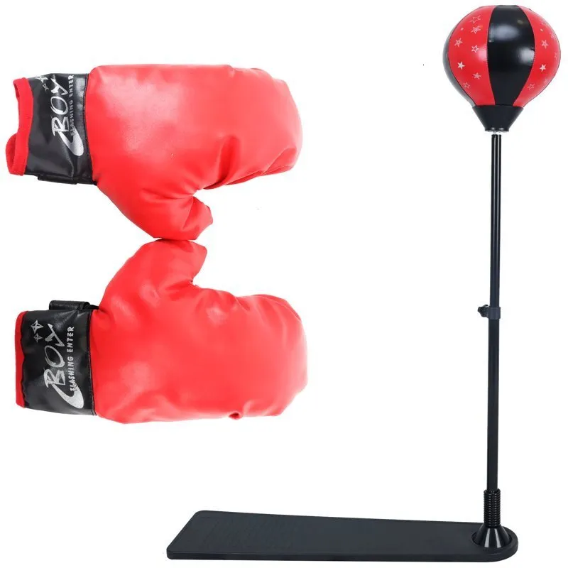 Sand Bag Punching with Base for Kids 310 Easy to Assemble Boxing Gloves 230726