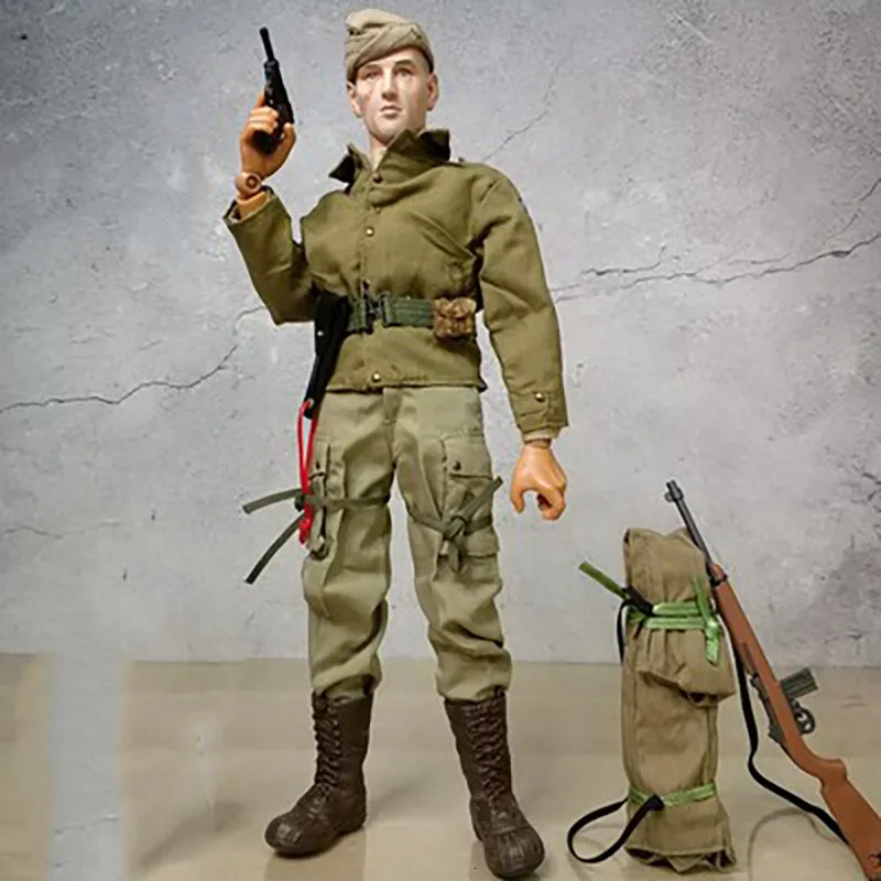 Åtgärdsleksakssiffror 1/6 Skala WWII Marine Corps Action Figurer Set 30cm Militär docka med kläder Vapen Model Toys Hobbies Gift Collection 230726