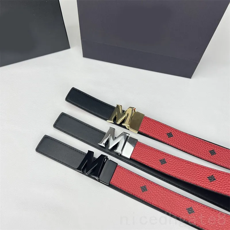 Designer Mens Belt Wide M Cinture Simple Solid Color Letters Silver Plated Smooth Buckle Luxury Belts For Women Mens Leather Belt Black Orange GA06 C23