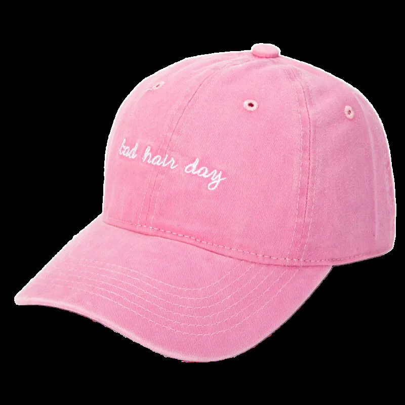 Ball Caps Women Men Embroidery 6 Panel Letters Baseball Cap Washed Vintage Cotton Dad Hat Pink Navy Dark Grey 230727